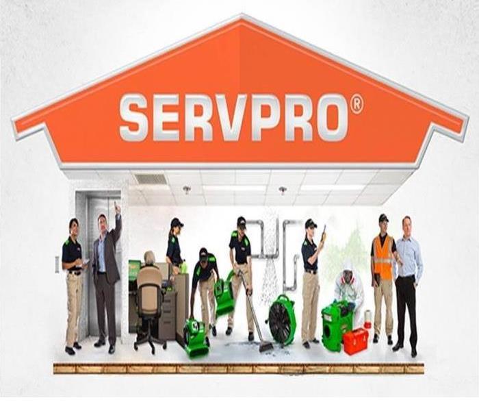 Servpro employees cleaning